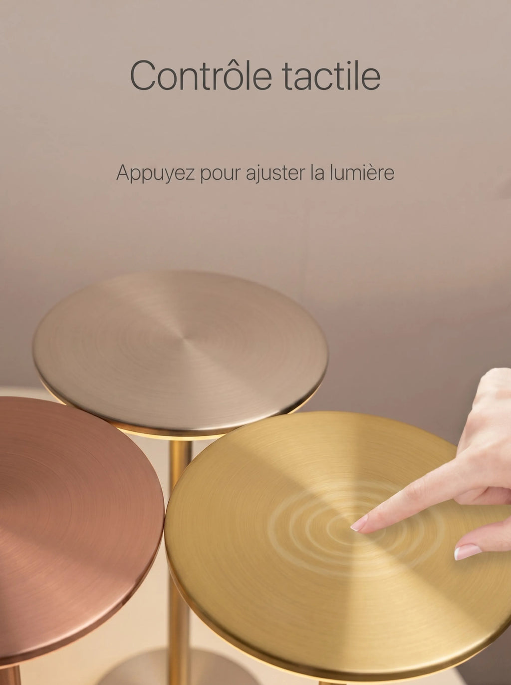 Lampe décorative métal sans fil - lumière tamisée chaleureuse