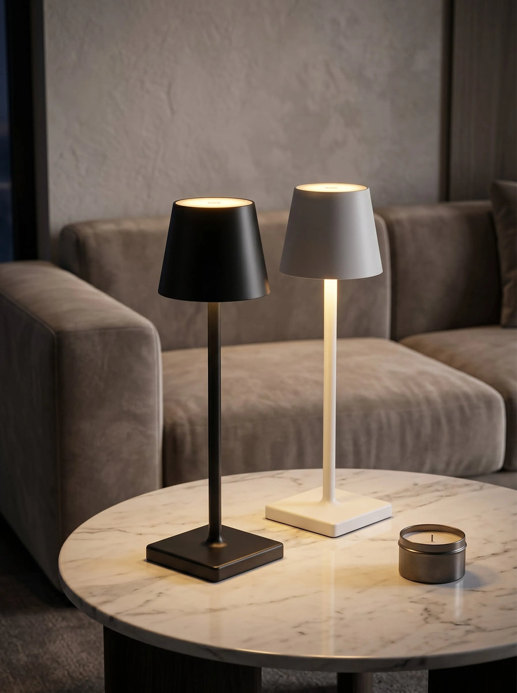 Lampe bistro rechargeable USB-C - vue de face