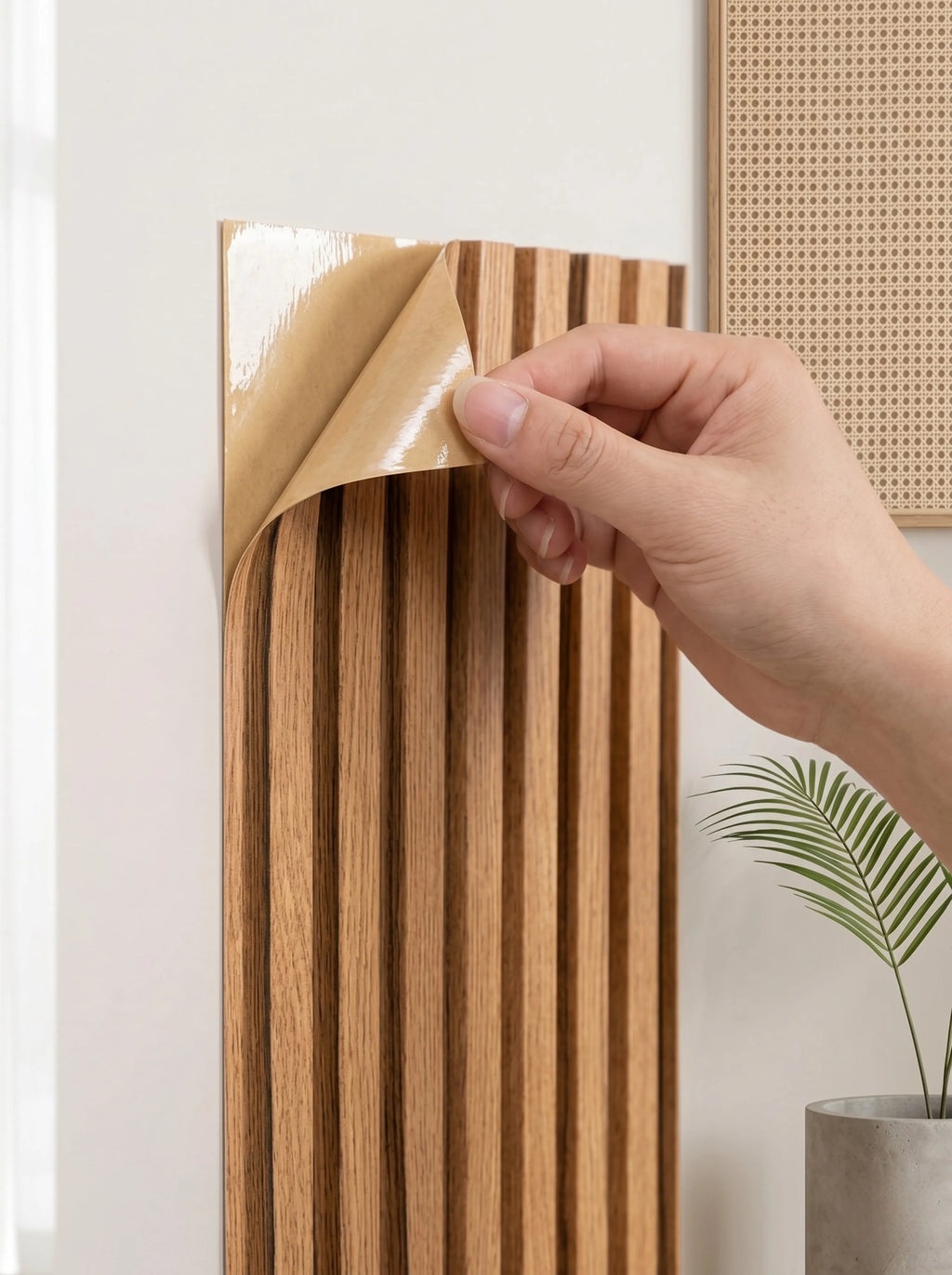 Revêtement adhésif bois chêne chaud - décoration murale