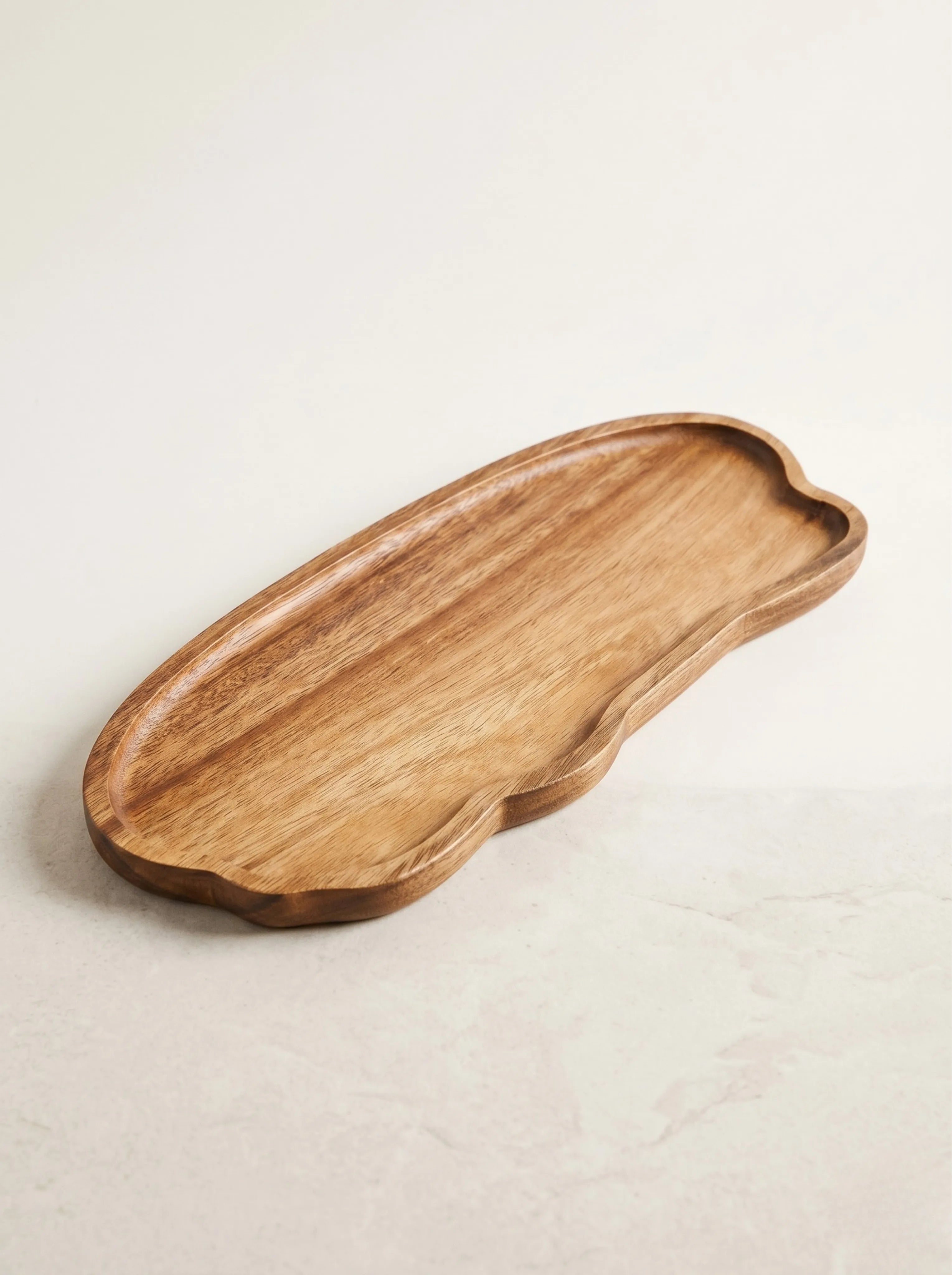 Plateau bois acacia - dimensions et tailles comparées